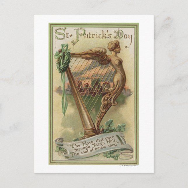 Cartão Postal Cena da Harpa de Hara Hall (Frente)