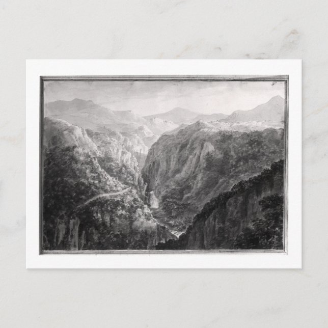 Cartão Postal Cena da Nina na Ponte do Diabo com a Queda (Frente)