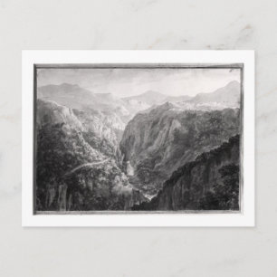 Cartão Postal Cena da Nina na Ponte do Diabo com a Queda