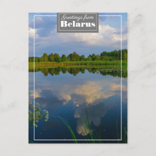 Cartão Postal Cena da paisagem natural Lago Belarus cartão-posta