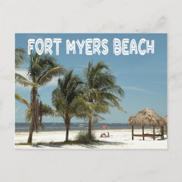 Cartão Postal Cena da Praia de Fort Myers Florida