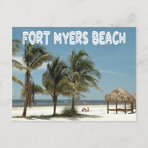 Cartão Postal Cena da Praia de Fort Myers Florida