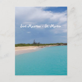 Cartão Postal Cena da Praia de Sint Maarten - St. Martin