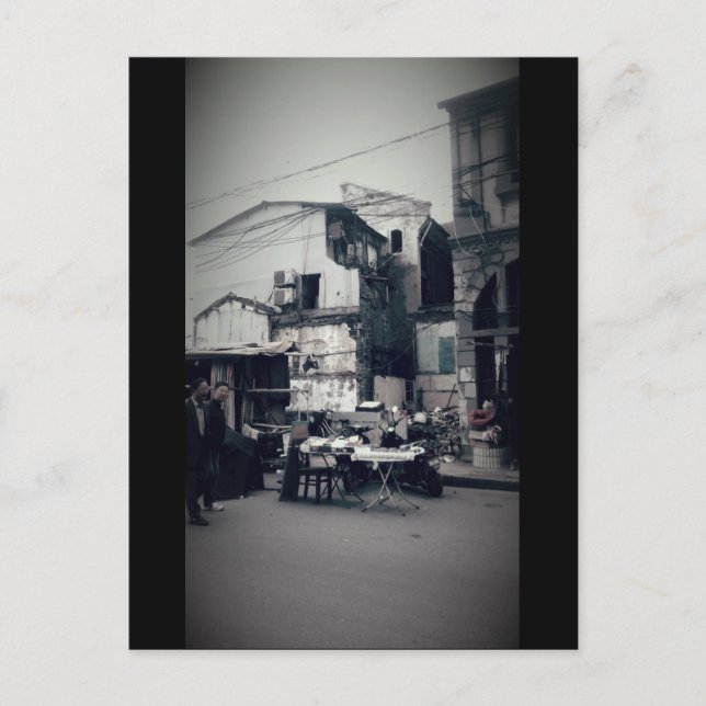 Cartão Postal Cena da rua chinesa (Frente)