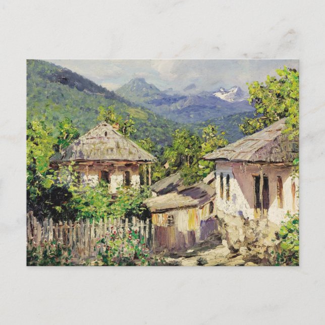 Cartão Postal Cena de Aldeia de Dubovskoy, 1911 (Frente)