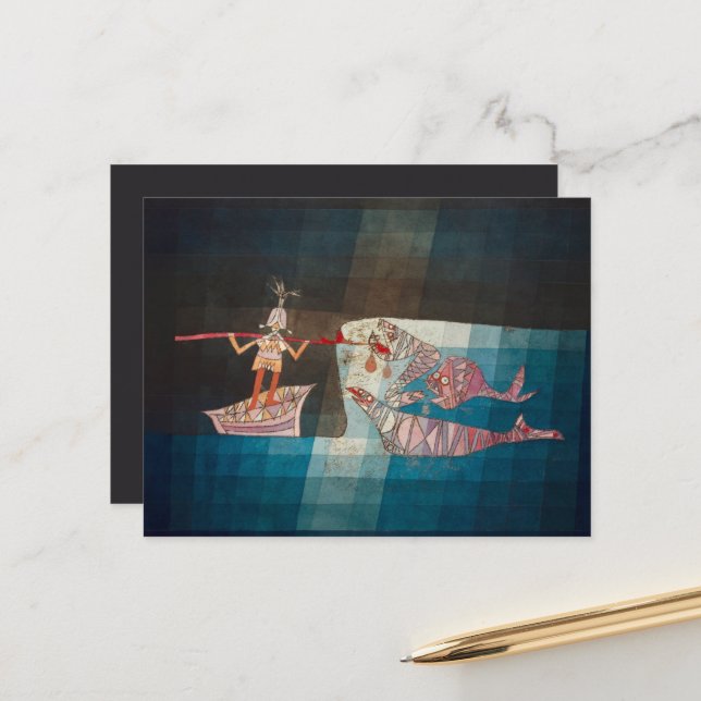 Cartão Postal Cena De Batalha Da Ópera Dos Marítimos Por Paul Kl (Frente/Verso In Situ)