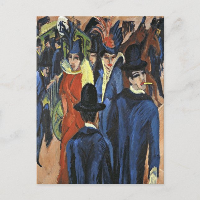Cartão Postal Cena de Berlim - Ernst Ludwig Kirchner (Frente)