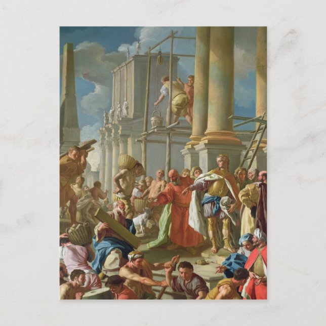 Cartão Postal Cena de Construção Clássica (Frente)