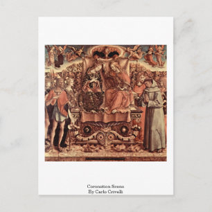 Cartão Postal Cena de coroação por Carlo Crivelli