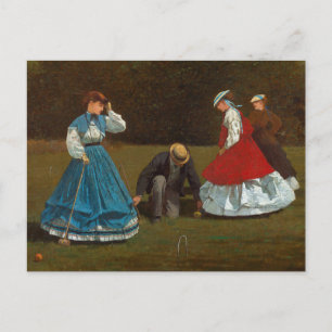Cartão Postal Cena de Croqué   Winslow Homer