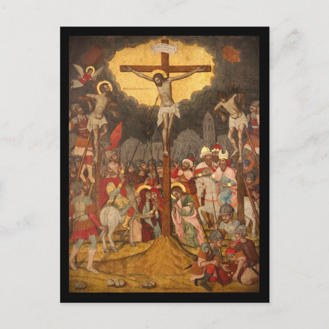 Cartão Postal Cena de Crucificação 1711 (Frente)