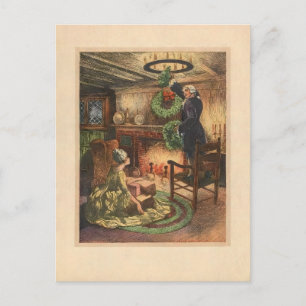 Cartão Postal Cena de Férias Aconchegante do Século XVIII