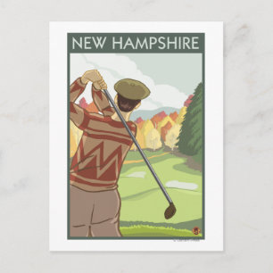 Cartão Postal Cena de Golfe de New Hampshire