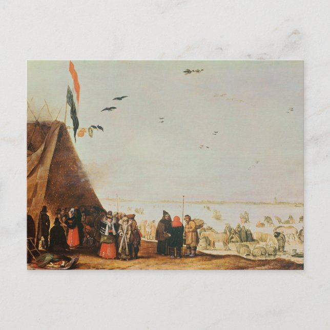 Cartão Postal Cena de inverno (Frente)