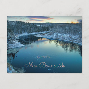 Cartão Postal Cena de inverno de New Brunswick Canadá
