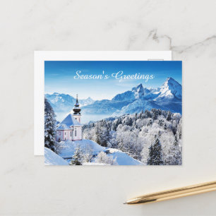 Cartão Postal Cena de inverno personalizada