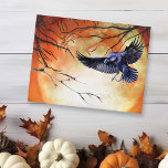 Cartão Postal Cena de Lua de Raven Crow, Gótico de Halloween<br><div class="desc">Este design foi criado através da arte digital. Pode ser personalizado clicando no botão personalizar e alterando a cor, adicionando um nome, iniciais ou as suas palavras favoritas. Entre em contato comigo em colorflowcreations@gmail.com se você quiser usar este design em outro produto. Veja mais das minhas criações ou siga-me em...</div>