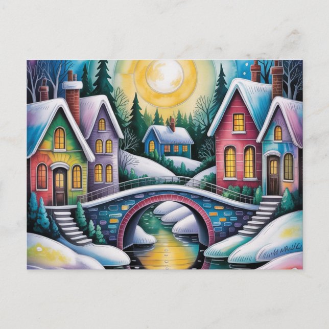 Cartão Postal cena de NAIVE ART (Frente)