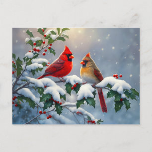 Cartão Postal Cena De Natal Da Cabina De Inverno