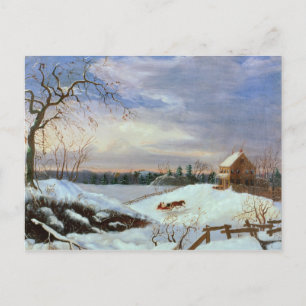 Cartão Postal Cena de neve, Nova Inglaterra