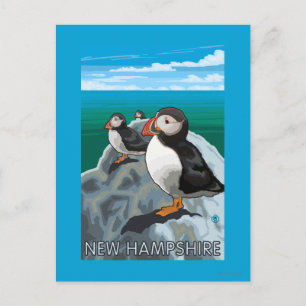 Cartão Postal Cena de New HampshirePuffins