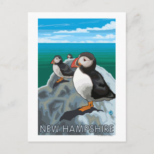 Cartão Postal Cena de New HampshirePuffins