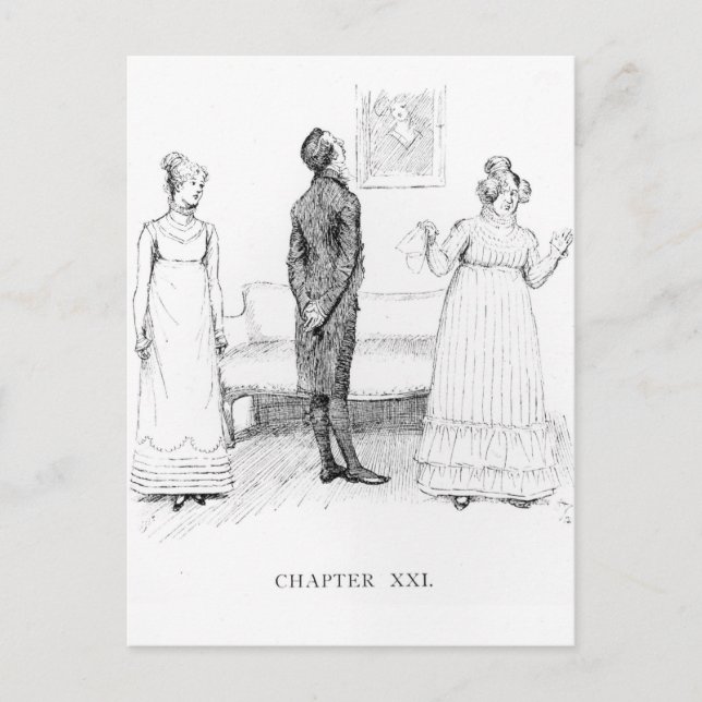 Cartão Postal Cena de 'Orgulho e Preconceito' (Frente)