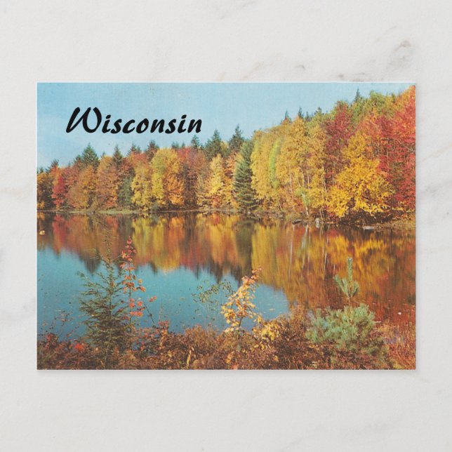 Cartão Postal Cena de outono de Vintage (Frente)