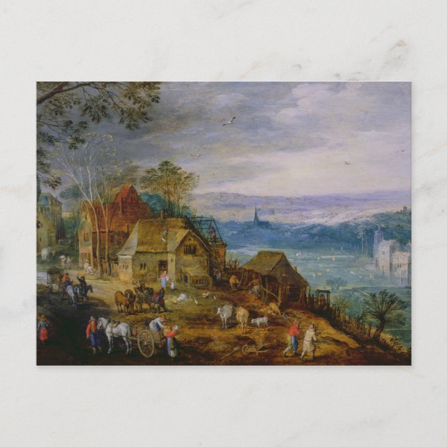Cartão Postal Cena de Paisagem (Frente)