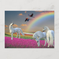 Cena de Paisagem de Flores Arco-íris Fantasia de U