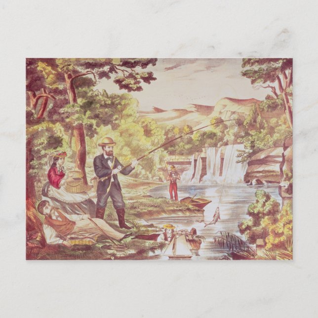 Cartão Postal Cena de Pesca (Frente)