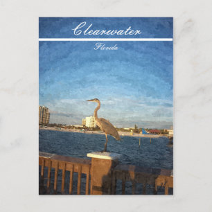 Cartão Postal Cena de praia da Flórida Clearwater