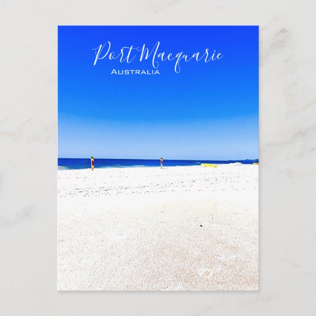 Cartão Postal Cena de praia de Port Macquarie, Austrália (Frente)