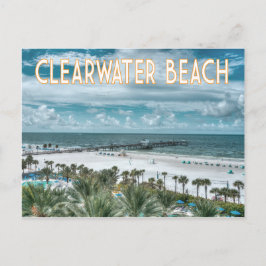 Cartão Postal Cena de praia em Clearwater Beach Flórida
