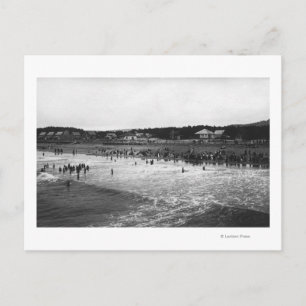 Cartão Postal Cena de praia em Oregon Bathing Hour