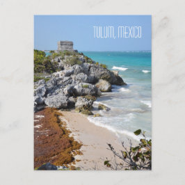 Cartão Postal Cena de Ruínas Tulum Mayan México Viagem Souvenir