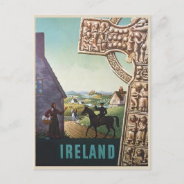 Cartão Postal Cena de viagem vintage da Irlanda