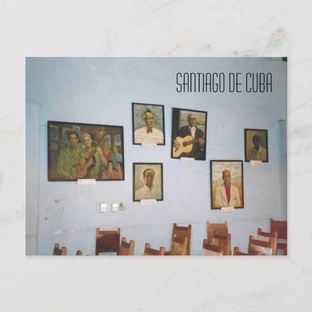 Cartão Postal Cena do Antecipe Musical de Santiago de Cuba (Frente)
