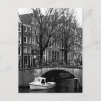 Cena do Canal de inverno de Amsterdã