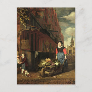 Cartão Postal Cena do Gênero Holandês, 1668