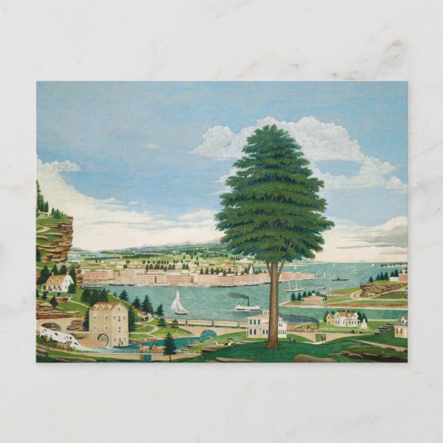 Cartão Postal Cena do Porto com Castelo | Jurgan Frederick Huge (Frente)