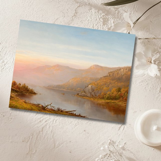 Cartão Postal Cena do rio das Montanhas (outono do Hudson) (Criador carregado)