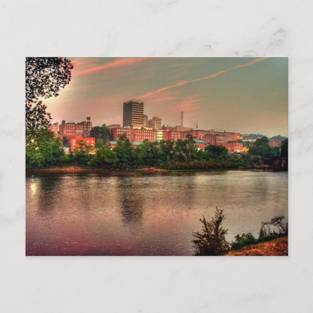 Cartão Postal Cena do rio Lynchburg Virgínia (Frente)