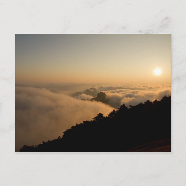 Cartão Postal Cena do sol na montanha China Huang (Frente)