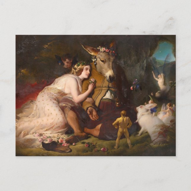 Cartão Postal Cena do Sonho de Uma Noite de Verão (Frente)