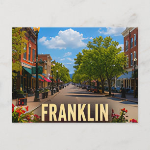 Cartão Postal Cena encantadora do centro de Franklin Tennessee