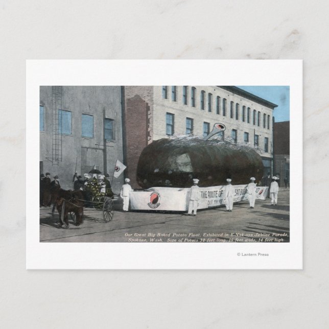 Cartão Postal Cena Flutuante de Potatoa Nua Gigante (Frente)