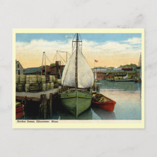 Cartão Postal Cena Harbour, Gloucester, MÃE Vintage