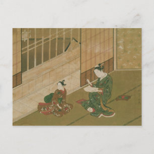Cartão Postal Cena interior, c.1730