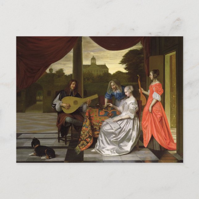 Cartão Postal Cena Musical em Amsterdã (Frente)